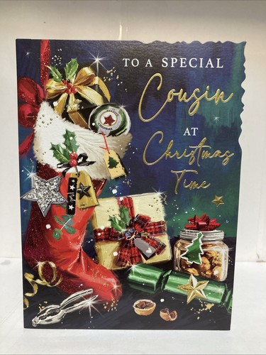 Cousin christmas greeting card - cousin,