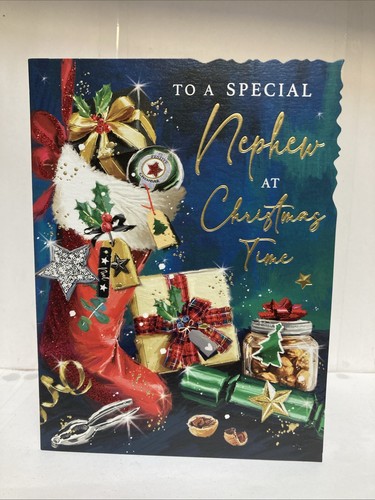 Nephew christmas greeting card - christmas,