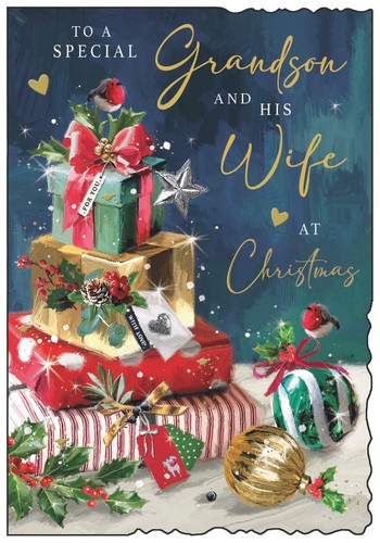 Christmas card for grandson - card,
