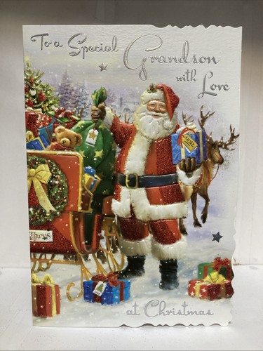 Grandson christmas greeting - christmas,